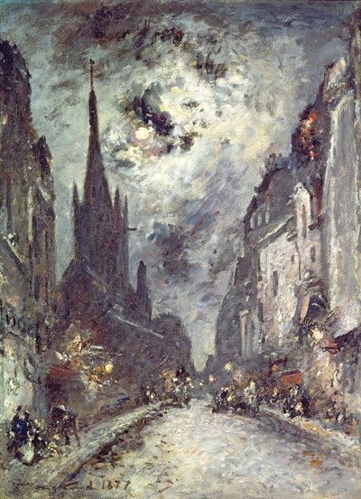 Rue Saint-Severin by Johan Barthold Jongkind